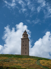 Fototapeta na wymiar lighthouse on the hill 1