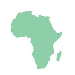 Map of Africa, sign silhouette. World Map Globe. Vector Illustration isolated on white background. African continent