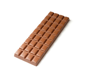 ?hocolate bar isolated on white background.
