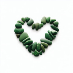 Obraz premium Stone Love: Heart-Shaped Stones, Generative AI