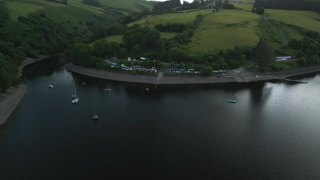 Clywedog Sailing Club at Llyn Clywedog Reservoir