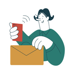 Businesswoman received partnership letter