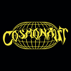 Cosmonaut slogan with globe Vector design for t-shirt graphics, banner, fashion prints, slogan tees, stickers, flyer, posters and other creative uses	

