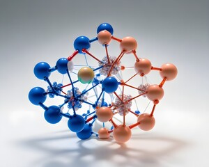 Design of dna molecular structure on white background 