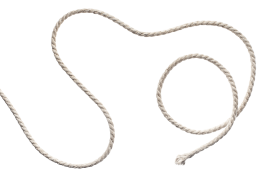 Curled rope cut out