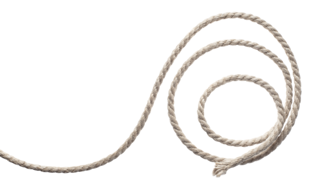 Curled rope cut out