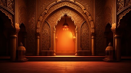 Arabic Elements Ornate Stage Background