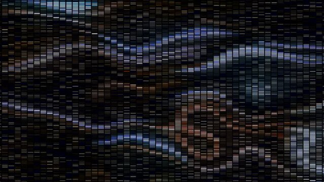 Shimmering pixel background of stripes with spots. Motion. Colorful shimmering spots and lines move in pixel image. Noise and pixel stripes with amoving spotty imag