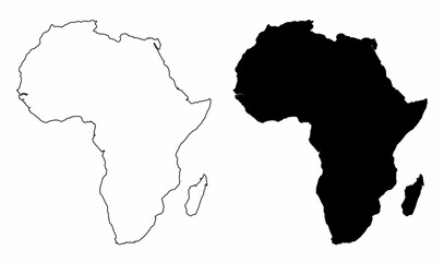 Africa silhouette maps