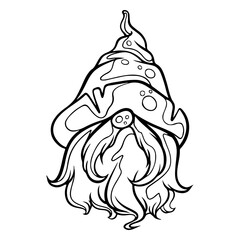 gnome drawing with black lines on a white background
