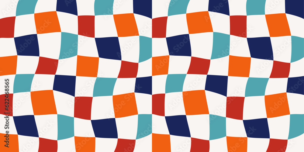 Aufkleber Color checker pattern. Vector and seamless checkered pattern. For print and seamless surfaces, design, interior, textiles, pillows, wallpapers.