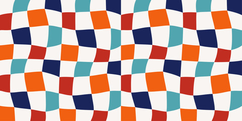Color checker pattern. Vector and seamless checkered pattern. For print and seamless surfaces, design, interior, textiles, pillows, wallpapers.