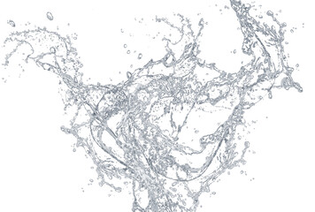 splash of water on transparent background