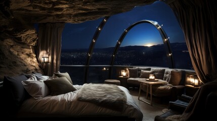 Imagine a hidden opening in the cave ceiling that reveals a breathtaking view of the night sky