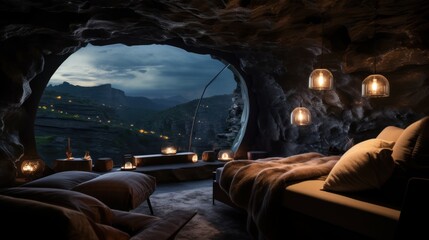 Imagine a hidden opening in the cave ceiling that reveals a breathtaking view of the night sky