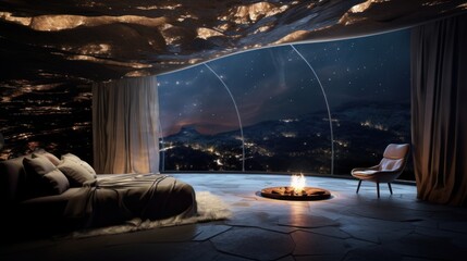 Imagine a hidden opening in the cave ceiling that reveals a breathtaking view of the night sky