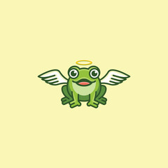 Creative and funny design frog like angel