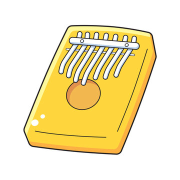 Kalimba musical instrument isolated vector illustration