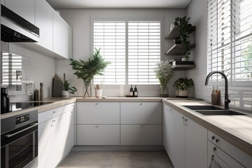 Fototapeta na wymiar Modern kitchen interior 