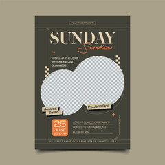 flat design baseball flyer template