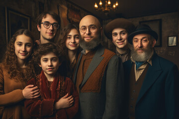 Fototapeta premium Jewish family portrait