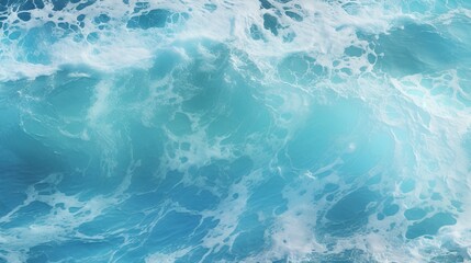 Close up overhead view of turquoise ocean water