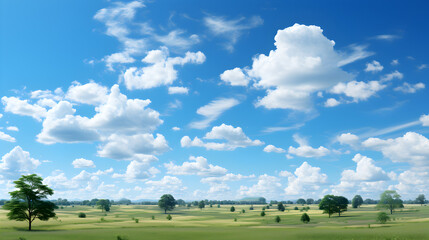 Fototapeta na wymiar blue sky with cloud Generative AI
