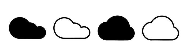 Cloud icon set illustration. cloud sign and symbol