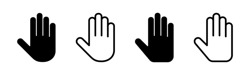 Hand icon set illustration. hand sign and symbol. hand gesture