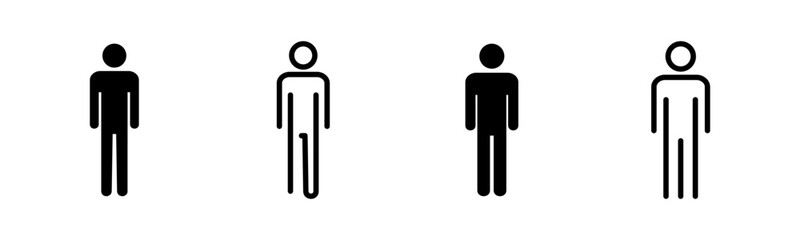 Man icon set illustration. male sign and symbol. human symbol