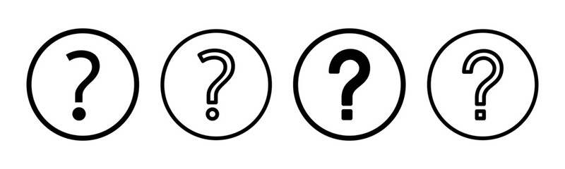 Question icon set illustration. question mark sign and symbol