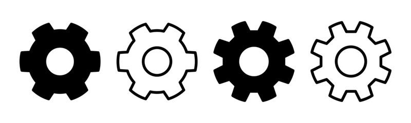 setting Icon set illustration. Cog settings sign and symbol. Gear Sign