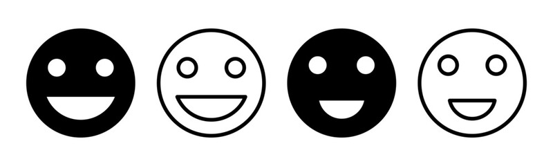 smile icon set illustration. smile emoticon icon. feedback sign and symbol