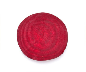 Slice of fresh beet on white background