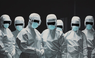 A group of surgeons. Generative AI