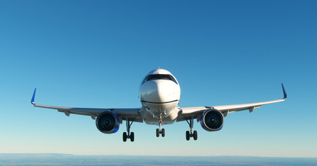 Fototapeta premium Airbus A320Neo - United Airlines, Newark, USA