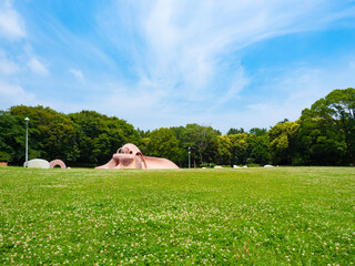緑あふれる辰巳の森緑道公園　タコ遊具が可愛らしい！