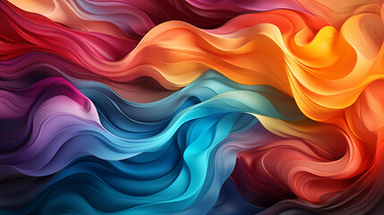 Obraz premium Abstract colorful rainbow color painting background, Generate AI