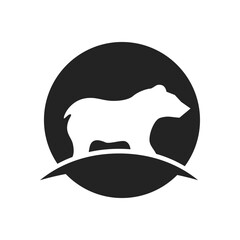 bear logo template. Icon Illustration Brand Identity. Isolated and flat illustration. Vector graphic