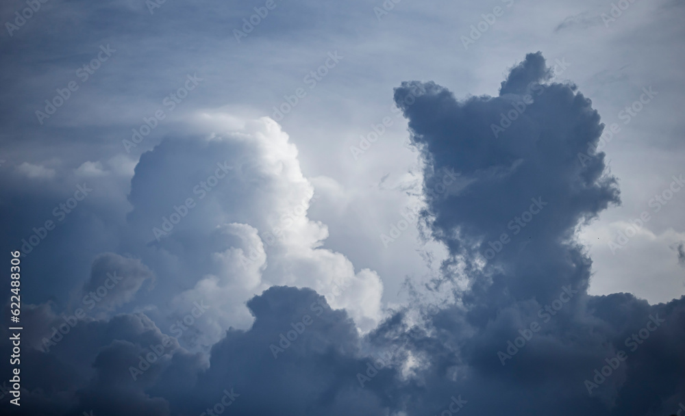 Wall mural Cloudscape has been developing in gorgeous form. The vast blue sky and clouds sky background.