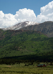 Landscape shot of mountain ranges.