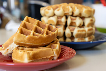 Stacks of waffles