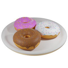 3D donut with sprinkles