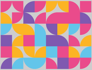 Abstract geometric pattern design. Bauhaus Style Pattern