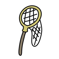 net cartoon on white background