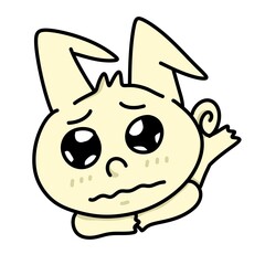 monster cartoon on white background
