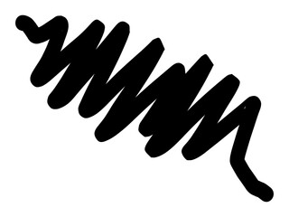 Ilustración  de  una lineas en zig zag  de color negro en un fondo blanco.