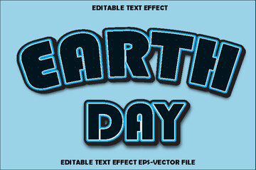 Earth Day Editable Text Effect 3D Emboss Style