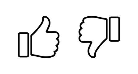 Thumb up and thumb down