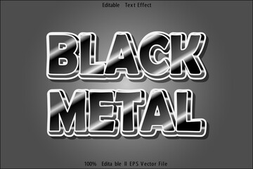 Black Metal Editable Text Effect
